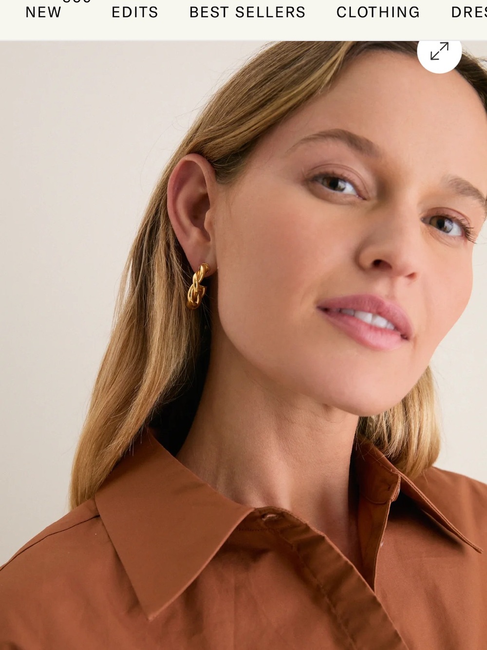 Tuckernuck Gold Twisted Hoop Earrings